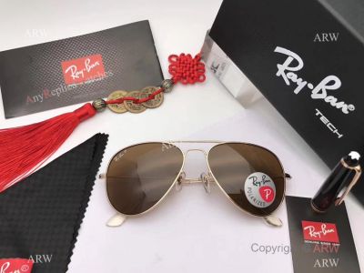 Buy NEW Replica Ray-Ban Aviator Sunglasses - POLARIZED LENSES